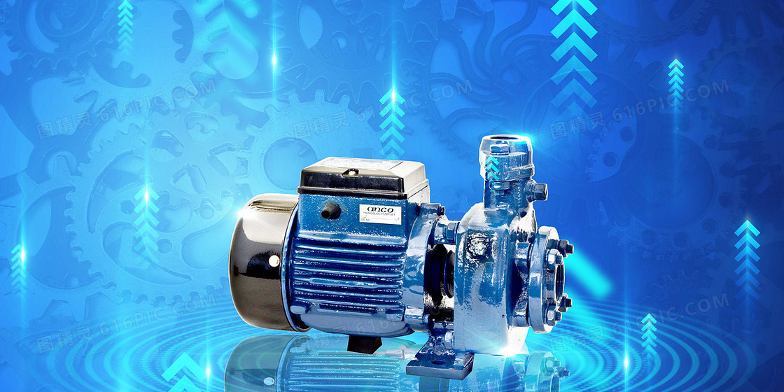 藍色科技工業機械產品攝影合成背景